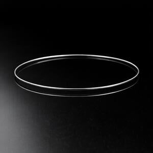 Minimalist Thin Silver Bangle Bracelet Fine Simple Circle Wire Bangle